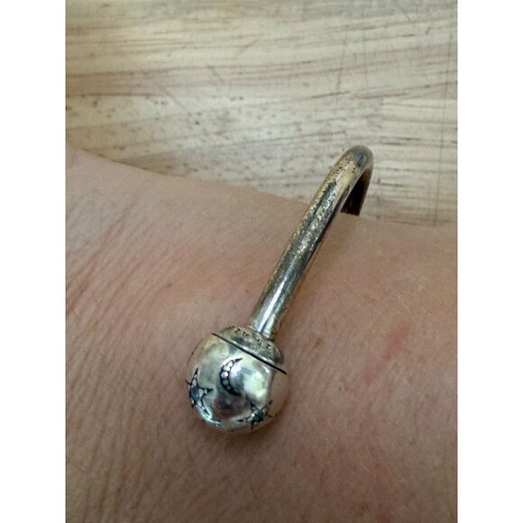 Pandora Moments Moon & Stars Open Bangle Sterling Silver 925 ALE Crescent Design - Picture 16 of 16